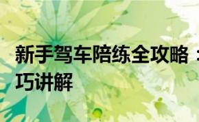 新手驾车陪练全攻略：从入门到精通的驾驶技巧讲解