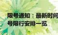 限号通知：最新时间表公布，2023年2月限号限行安排一览