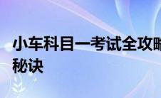 小车科目一考试全攻略：一次掌握交通规则的秘诀