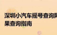 深圳小汽车摇号查询网官方公告及最新摇号结果查询指南